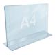 Présentoir de comptoir DIN A4 transversal acrylique transparent autonome-1