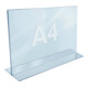 Présentoir de comptoir DIN A4 transversal acrylique transparent autonome-3