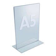 Présentoir de comptoir DIN A5 acrylique transparent autonome