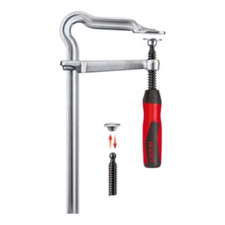 Bessey OMEGA pince à vis GMZ avec poignée en plastique à 2 composants