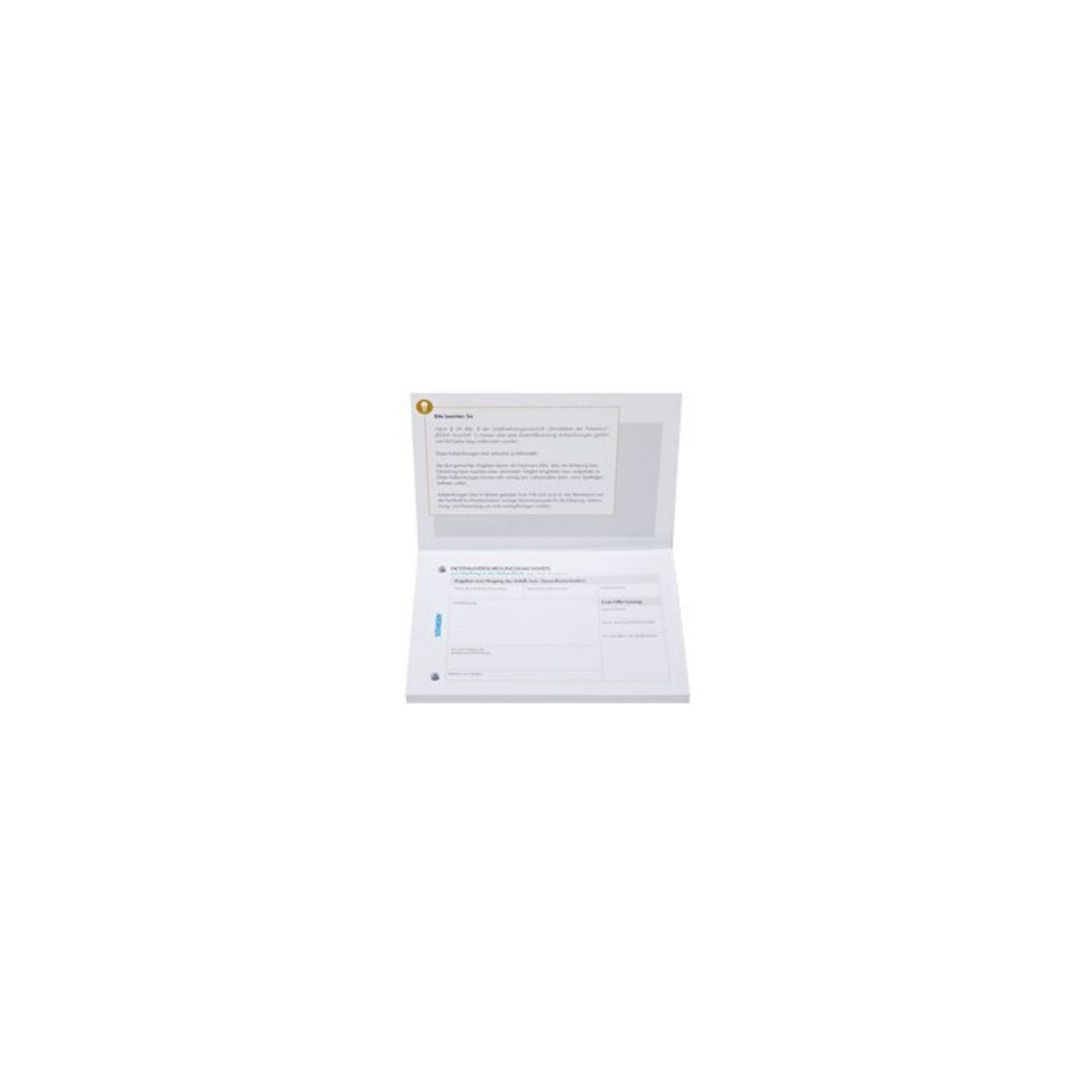 Preuve d'approvisionnement d'urgence, 50 feuilles