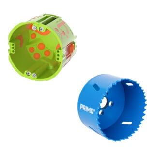 Primo Hohlwand Geräte-V-Dose Set Qnect HWD-Set-1 P201-01-S