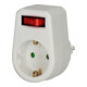 Prise adaptateur contact de protection, avec interrupteur-1