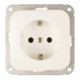Prise de courant avec contact de terre 16 A 250/50V/Hz 250V AC,10/16A blanc pur (similaire à RAL 9010)-1