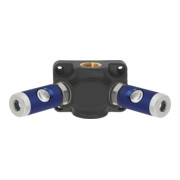 Prise de distribution filetage mm 19 DN 7,4, filet int., 2 accoupl. fusibles RIE-1