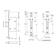 Prise pour porte coulissante BKS STA argent ktg.20/55mm m.Springg.u.releaseasek.-4