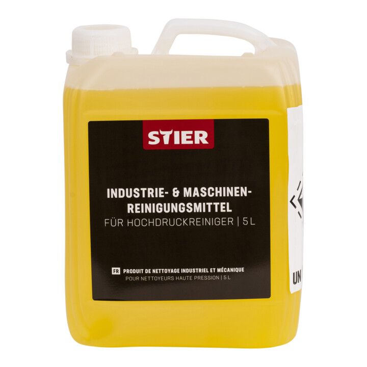 Produit de nettoyage industriel et pour machines STIER pour nettoyeurs haute pression, 5 litres