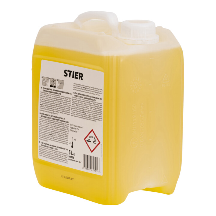 Produit de nettoyage industriel et pour machines STIER pour nettoyeurs haute pression, 5 litres