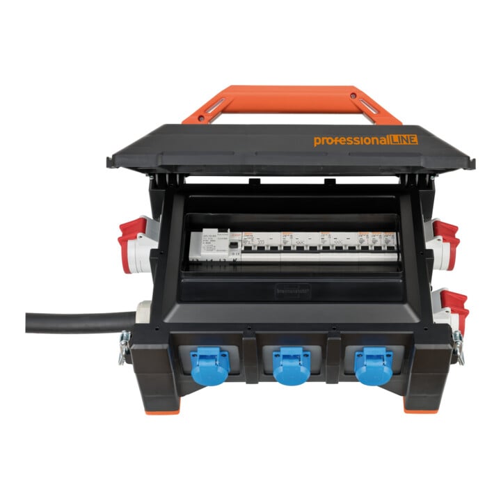 professionalLINE Gummi-Stromverteiler BSV 5-63A FI 2m H07RN-F 5G16,0 CEE32A+2x16A, 6x230V