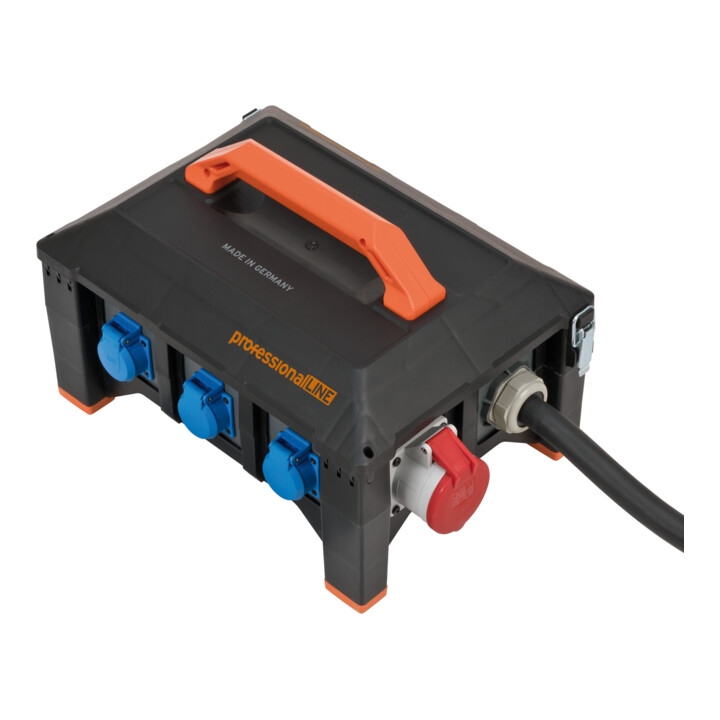 professionalLINE Gummi-Stromverteiler BSV 5-63A FI 2m H07RN-F 5G16,0 CEE32A+2x16A, 6x230V