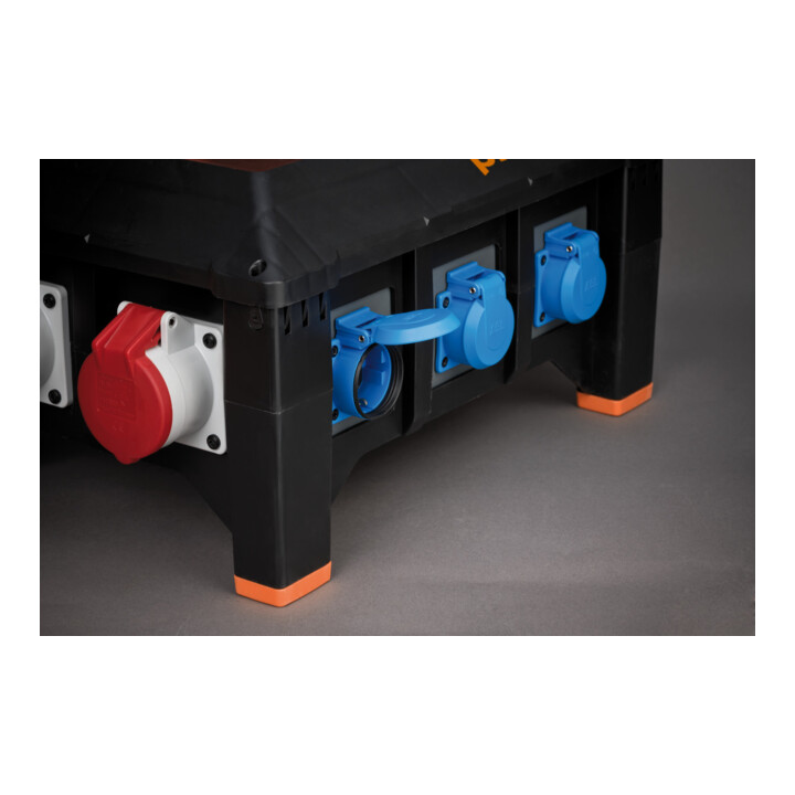 professionalLINE Gummi-Stromverteiler BSV 5-63A FI 2m H07RN-F 5G16,0 CEE32A+2x16A, 6x230V