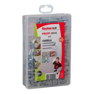 PROFI-BOX fischer Cheville universelle UX + vis + crochets