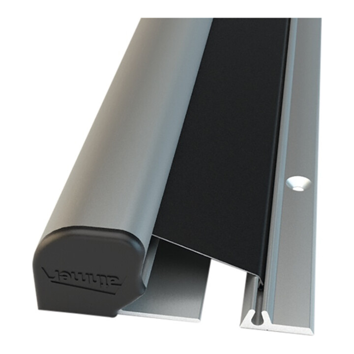 Profil de protection des doigts Athmer NR-26 w-proof L.1925mm pour l'extérieur en aluminium anodisé argent anodisé.