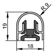 Profil de protection des doigts d'athlète Bandes.BU-18K L.1000mm Bandes.silverf.-4