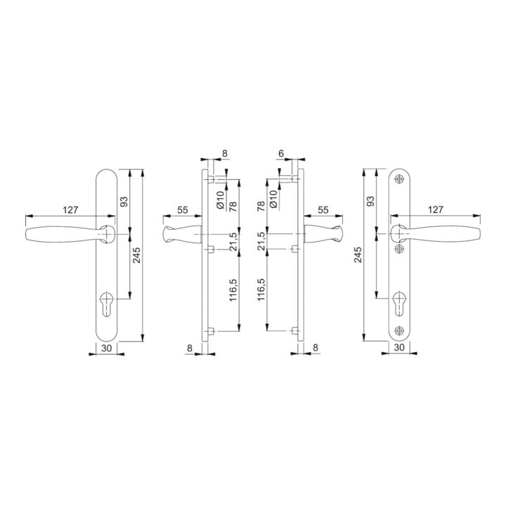 Profil-Garnitur NY 1810/3346 Alu.F9 PZ pour TS 67-72mm