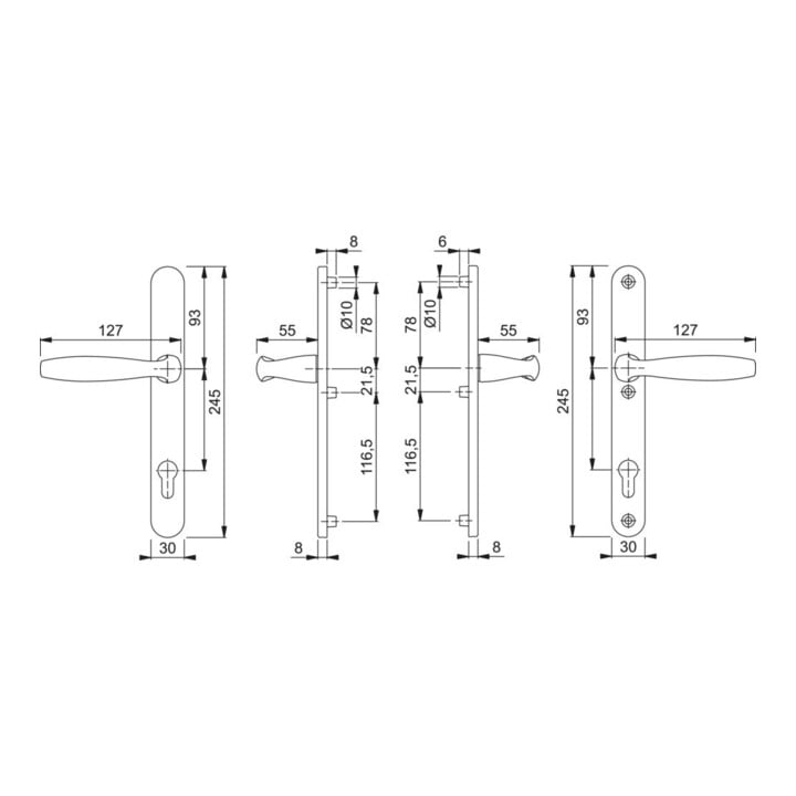 Profil-Garnitur NY 1810/3346 Alu.F9 PZ pour TS 67-72mm