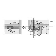 Profilé de guidage Hettich pour guidage de porte inférieur STB 11 Alu. blk 6000mm-4
