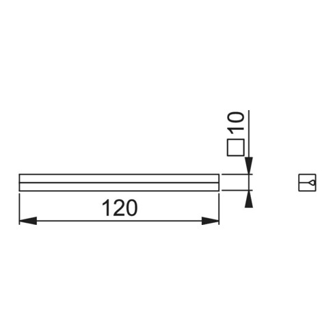 Profilstift 4-KT.10mm L.120mm Fe verz.