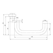 Profiltürdrückerlochteil OGRO 8100A 8MM/6621 ER VA ER ov.gekr.OGRO-4