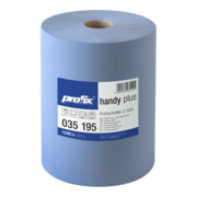 profix Putztuch handy plus L.380×I360mm bleu, 2 couches, 500 pièces/rouleau