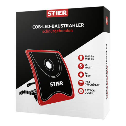 Projecteur de chantier à LED COB STIER 5 000 lumens 55 W
