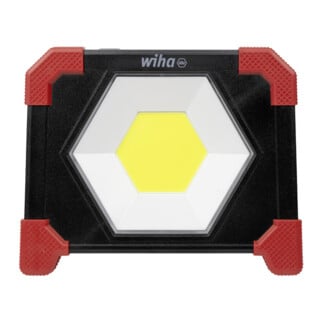 Projecteur de chantier sans fil Wiha 30 W, 3 000 lm, 3 modes d’éclairage avec pied & aimant