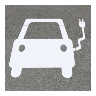 PROline-thermo Markierungsfolie Symbol Elektro-Auto mit Stecker 1000 x 700 mm weiß