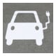 PROline-thermo Markierungsfolie Symbol Elektro-Auto mit Stecker 1000 x 700 mm weiß