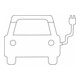 PROline-thermo Markierungsfolie Symbol Elektro-Auto mit Stecker 1000 x 700 mm weiß