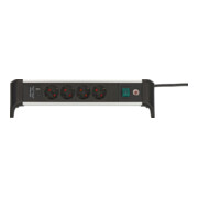 Prolongateur multiprise Brennenstuhl Alu-Office-Line avec chargeur USB Power Delivery USB 4 prises 1,8m H05VV-F 3G1,5