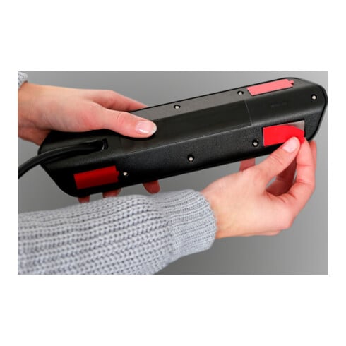 Prolongateur multiprise Brennenstuhl estilo avec fonction de charge USB 6 voies 4x contact de la terre& 2x Euro argent/noir