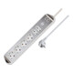 Prolongateur multiprise Brennenstuhl estilo avec fonction de charge USB 6 voies 4x Prises de contact de protection& 2x Euro argent/blanc-1