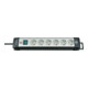 Prolongateur multiprise Premium-Line 6 prises noir/gris clair 3m H05VV-F 3G1,5-1