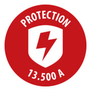 Prolongateur multiprise Super-Solid avec parasurtenseur 13.500A 5 prises argent 2,5m H05VV-F 3G1,5-4