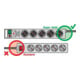 Prolongateur multiprise Super-Solid avec parasurtenseur 13.500A 5 prises argent 2,5m H05VV-F 3G1,5