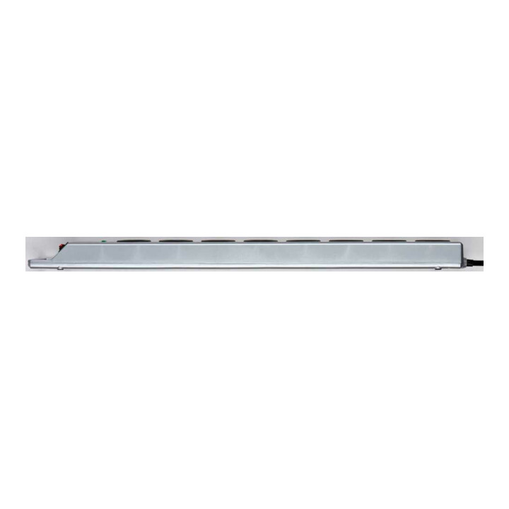 Prolongateur multiprise Super-Solid avec parasurtenseur 13.500A 8 prises argent 2,5m H05VV-F 3G1,5