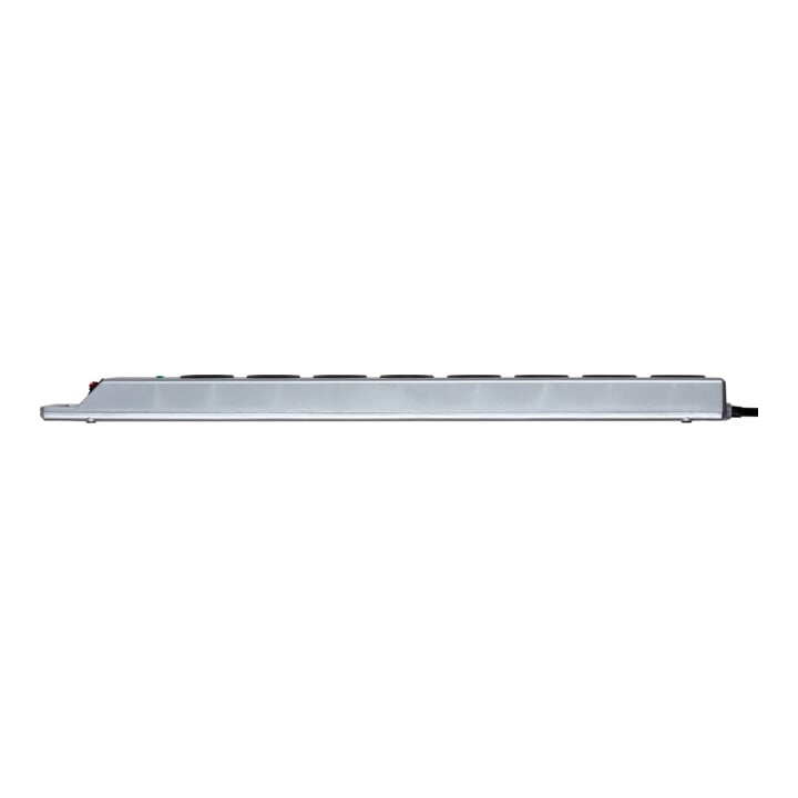 Prolongateur multiprise Super-Solid avec parasurtenseur 13.500A 8 prises argent 2,5m H05VV-F 3G1,5