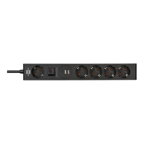 Prolongateurs multiprise Brennenstuhl avec USB C Power Delivery 5 prises gris/noir