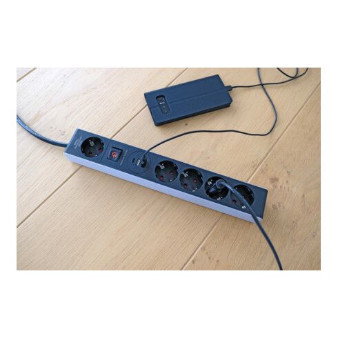 Prolongateurs multiprise Brennenstuhl avec USB C Power Delivery 5 prises gris/noir