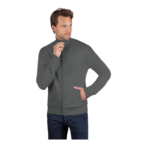 Promodoro Sweatshirtjacke, Gr. 3XL steelgrey