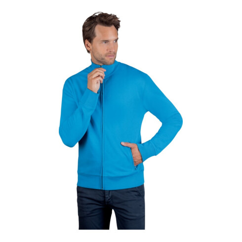 Promodoro Sweatshirtjacke, Gr. M turquoise