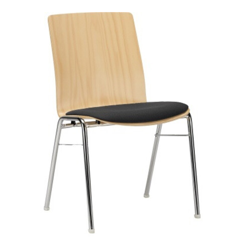 prosedia Holzschalenstuhl Balanto B41A/MH01/2324 Polster sw