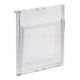Prospekthalter DIN A4 H326xB280xT59mm Acryl transp.Füll-T.35mm f.Wandmontage