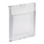 Prospekthalter DIN A4 H326xB280xT59mm Acryl transp.Füll-T.35mm f.Wandmontage-1