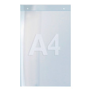 Prospekthalter f.Format DIN A4 hoch Acryl transparent zur Wandbefestigung