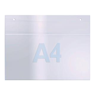 Prospekthalter f.Format DIN A4 quer Acryl transparent zur Wandbefestigung