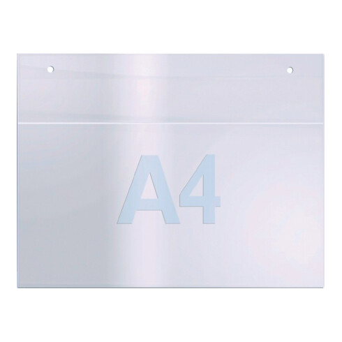 Prospekthalter f.Format DIN A4 quer Acryl transparent zur Wandbefestigung