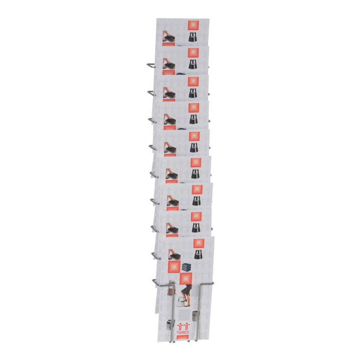 Prospekthalter H780xB165xT75mm Anz.Fächer 9 Draht