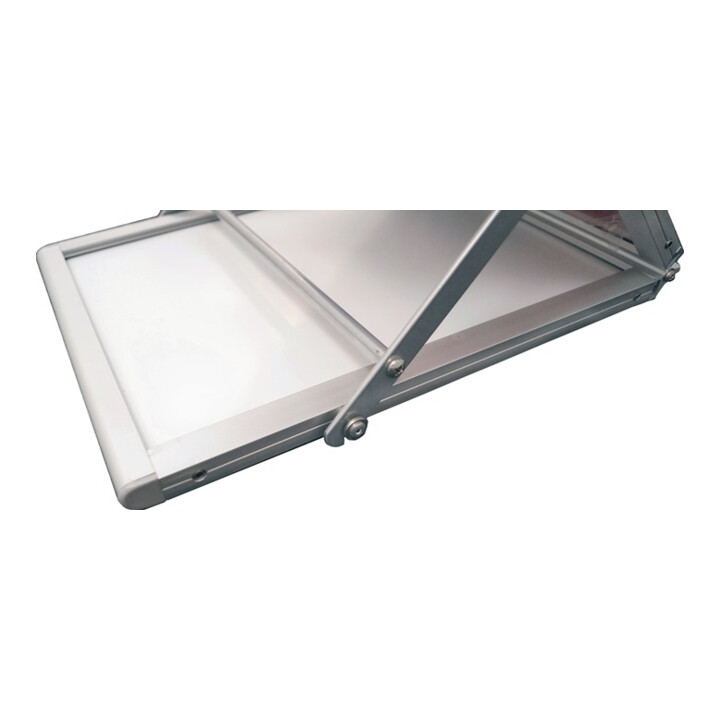 Prospektständer H1450xB270xT360mm Alu.silber zusammenklappbar 6 Fächer A4