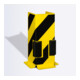 Protection anti-collision Moravia Profil en U avec galet de guidage noir/jaune 400 x 160 x 6 mm-1